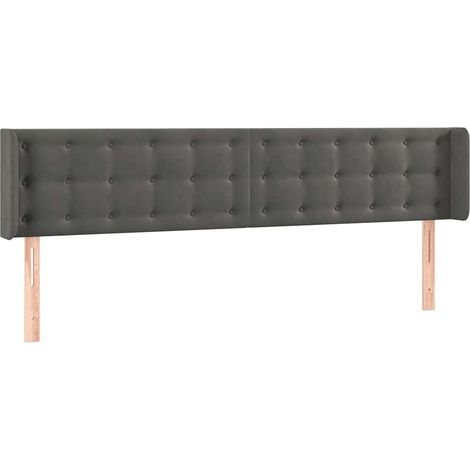 Maison Exclusive - Kopfteil mit Ohren Dunkelgrau 163x16x78/88 cm (1/5)