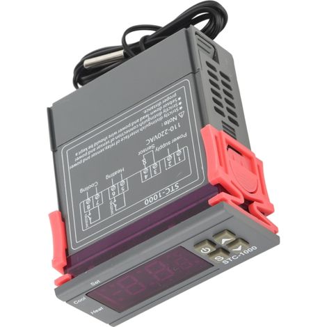 Controlador digital de temperatura, sensor de temperatura, termostato eléctrico, 110–220 V (1/5)