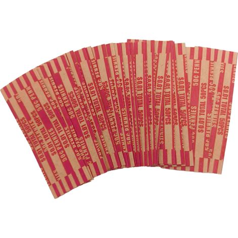 Lot de 300 rouleaux à pièces en papier anti-casse préformés pour remplissage manuel et machines à compter les pièces (1/5)