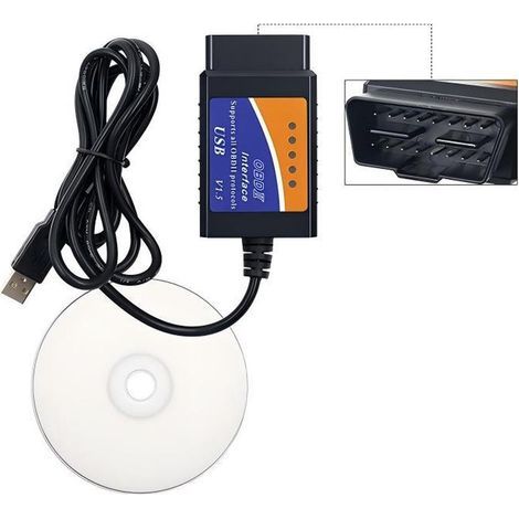 ELM327 USB V1.5 modifierad för Forscan ELMconfig CH340+25K80 chip en storlek (1/5)