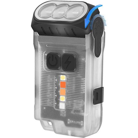 V15 LED Kleine, leistungsstarke Taschenlampe, 10 Modi (weiß)