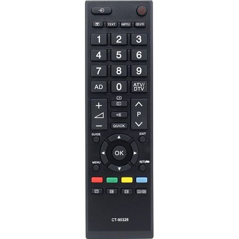 CT-90326 Télécommande de remplacement pour Toshiba 3D Smart TV 19AV615DB 19AV616DB 22AV616DB 26AV615DB 32AV615DB 26EL800A 32EL800A 32EL800AZ 32HL800A 32W2300A 32RV635DB 32AV633DB 32AV636DB 37AV615DB (1/4)