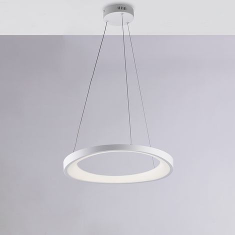 Sospensione Moderna Circolare Anna Led Integrato In Alluminio Bianco (1/3)