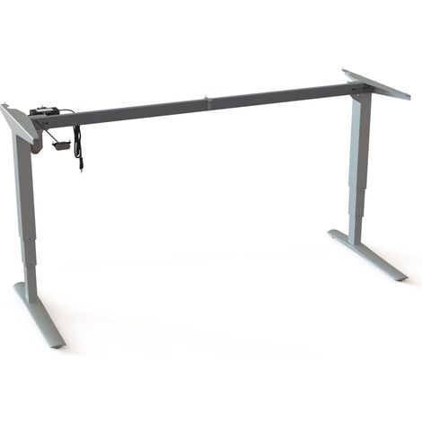 STIER Elektrisch höhenverstellbares Gestell 501-43 Silber für 180 x 80 cm Platte (1/3)