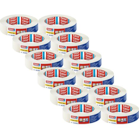tesakrepp 4348 Standard, confezione da 12, nastro per mascheratura per semplici lavori di pittura interna, nastro per mascheratura e mascheratura, beige chiaro, 50 m x 25 mm cad (1/3)