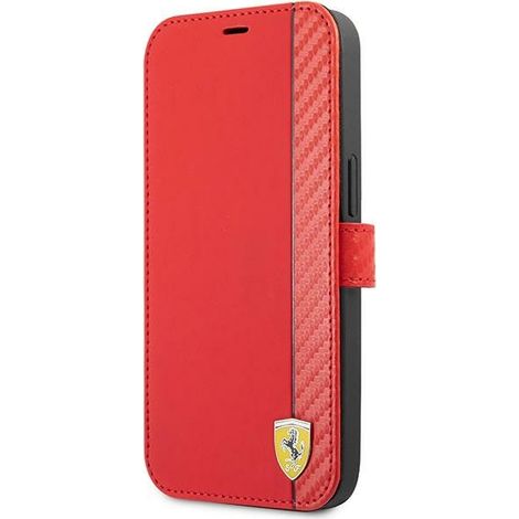 Ferrari FESAXFLBKP13SRE iPhone 13 mini 5.4 rot/rotes Buch On Track Carbon Stripe (1/5)
