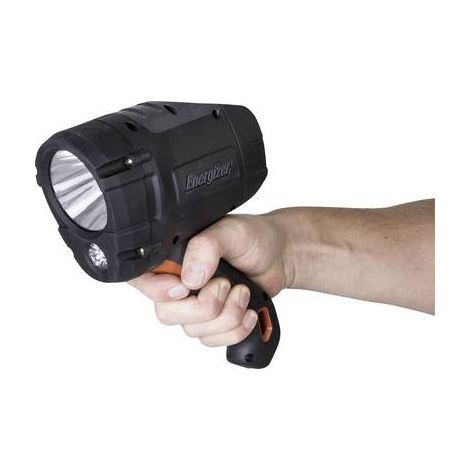 Energizer – Projecteur professionnel rechargeable noir 550 lumens – Portée 450m – Résistant aux intempéries IP43 – Autonomie 28h – Recharge USB (1/2)