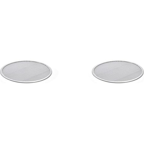 Lot de 2 Grille Cuisson Aluminium Diamètre 24 cm Pour Pizza Pâte Feuilletée Four (1/5)