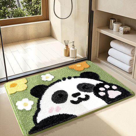 Tapis antidérapant à motif panda mignon, 45×70 cm —