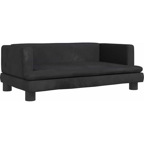 vidaXL Cama para perros de terciopelo negro 80x45x30 cm (1/2)