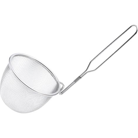 Nudelsieb aus Edelstahl, ergonomisches Design, rutschfester Griff, geeignet zum Abtropfen von Nudeln und Teigtaschen (1/5)