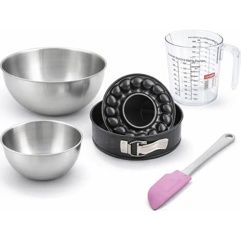 Set à pâtisserie 1 moule à savarin antiadhésif 2 bols à mixer 1 verre mesureur et 1 spatule Zenker Black Metallic (1/5)