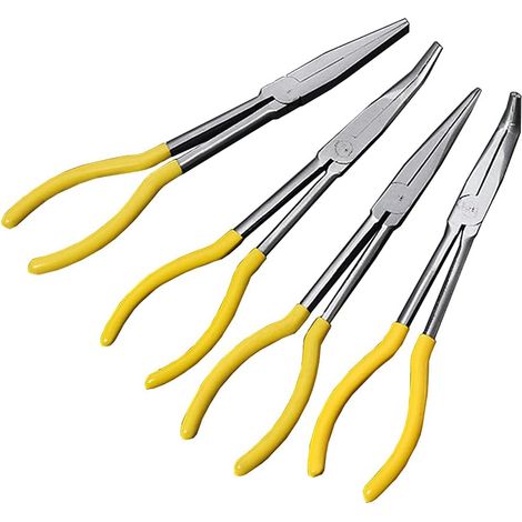 4 Zangen, 11 Zoll gerader Kopf, gebogener runder Kopf, Softgriff, Handwerkzeuge (1/5)