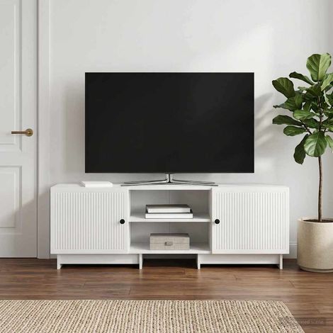 TV-Schränk Hochglanz Weiß 150 x 31 x 50 cm Holzwerkstoff (1/5)