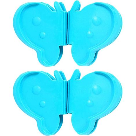 MINKUROW 1 Paar Topflappen aus Silikon mit Schmetterlingsmuster, hellblau (zufällige Farben) (1/5)