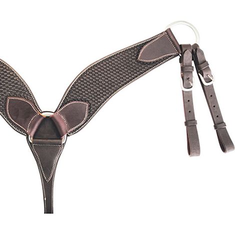 Taglia unica cob/full, Marron: Cuirasse Western Wade en cuir avec finition basket-ball