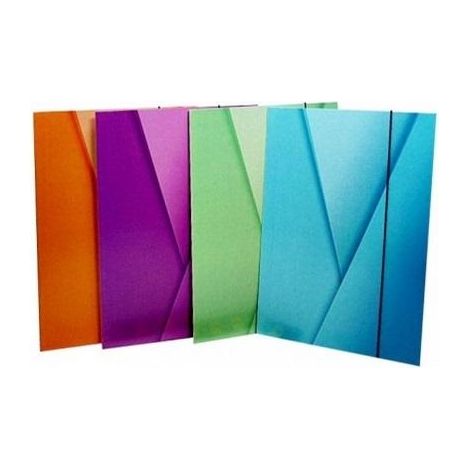 Carpeta con banda el谩stica A4 Office mezcla de dise帽os
