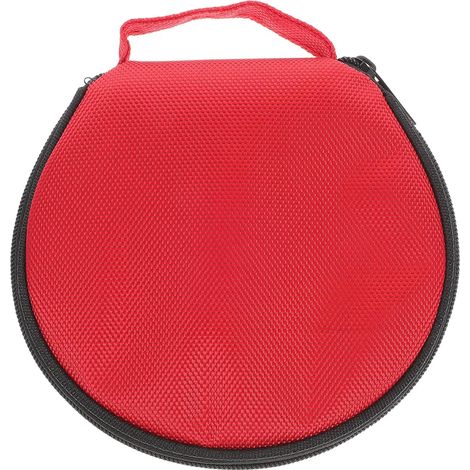 Pochette de Rangement pour CD et Dvd en Tissu Oxford Rouge, Étui Portable pour Voiture, Support de Disques à Grosse Capacité, Organiseur Pratique (1/5)