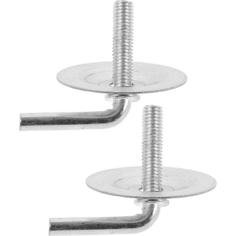 Vis de fixation du support de ventilateur en fer argenté, lot de 2 pièces, boulons de base du ventilateur en forme de L pour base stable et montage du ventilateur électrique (1/5)