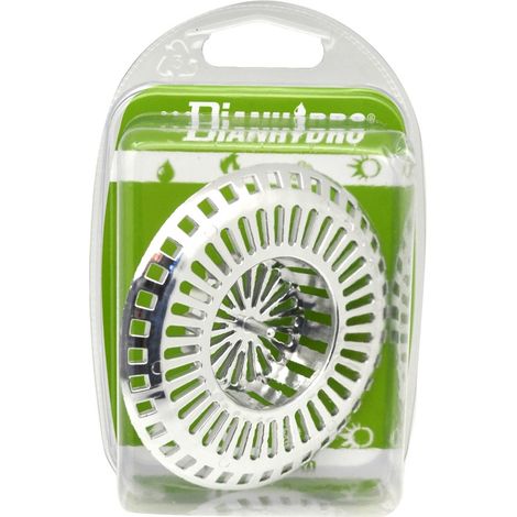 Gitterdurchmesser 9 cm für Waschbeckenlochdurchmesser 4,5 cm Blister