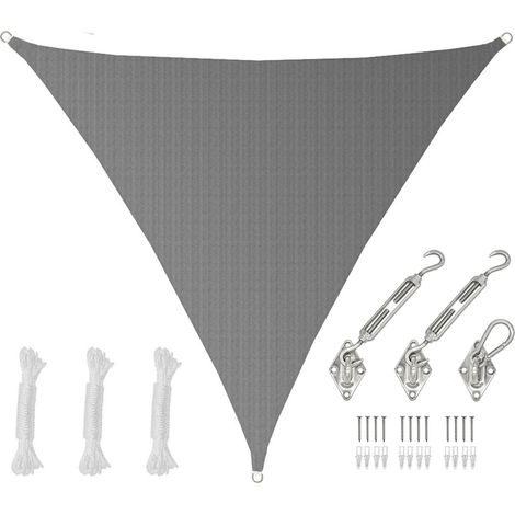 6x6x6 Toldo Parasol Transpirable - Vela de Sombra Triangular con Fijación Inox (1/5)