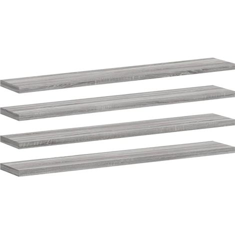 Maison Exclusive - Wandregale 4 Stk. Grau Sonoma 60x10x1,5 cm Hol