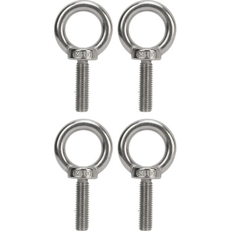 Boulon à œil de levage à épaulement en acier inoxydable, polyvalent, haute dureté, pour véhicules de chantier, camping-cars, bateaux, etc. M10 (1/5)