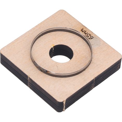 Moule de découpe circulaire de 65 mm de diamètre, anneau rond, poinçonnage de métal avec planche en bois (1/5)