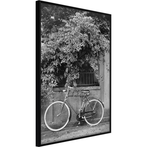 Affiche Murale Encadrée "Bicycle with White Tires" 40 x 60 cm Noir