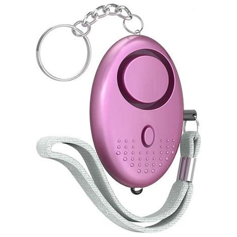 Alarme personnelle SOS portable, dispositif de sécurité d'urgence avec sirène haute décibels pour auto-défense, couleur violette, multi-fonction, idéal pour protection individuelle. (1/5)
