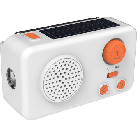 Camping Radio FM NOAA Solaire A Manivelle Lampe Torche D Urgence (1/5)