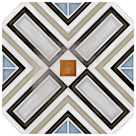 Alle Carrelage - Carrelage sol / mur octogonal motif 20x20 cm VODEVIL OCTOGONO RITTER - Vendu par boîte de 0.96 m² (1/5)