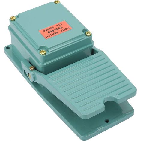 Applicable Interrupteur à Pédale Commutateur Pied AC 250V 15A 1NO 1NC, Pédale électrique en Aluminium Antidérapante TFS-402 Pédale D'alimentation à Commande au Pied Momentanée (1/5)