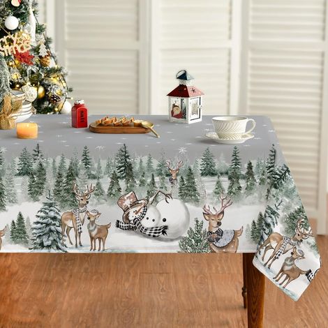 Nappe De Table Rectangulaire - 152 X 213 Cm - En Polyester - Pour Décoration De Fête Ou Usage Quotidien - 1 Pièce (1/5)