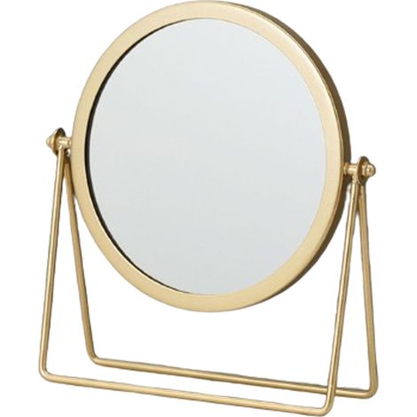 Miroir de maquillage de bureau INS Nordic Net rouge, grand et portable, idéal pour les étudiantes et les coiffeuses à domicile. (1/5)
