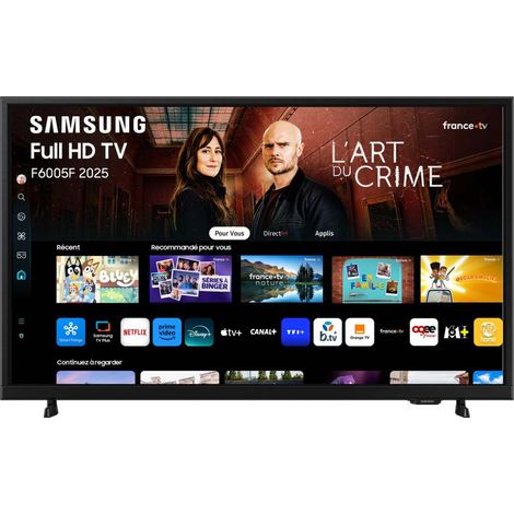 Samsung – TV LED 32 pouces Full HD – Résolution 1920x1080 – 2 ports HDMI – Technologie HDR10+ – Smart TV Tizen avec Bluetooth