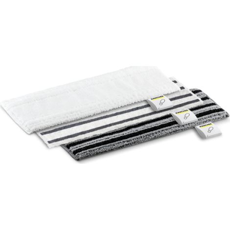 KARCHER - Kit de 3 serpillieres (souple, abrasive et tres abrasive) pour buse sol - Compatible gamme nettoyeurs vapeur Easy Fix