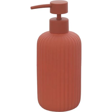 Dispenser sapone rosso in ceramica soft touch capienza 330 ml Spring (1/5)