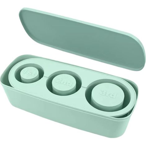 Moule à glaçons cylindrique en silicone avec couvercle et récipient, grande capacité, démoulage facile. (1/5)