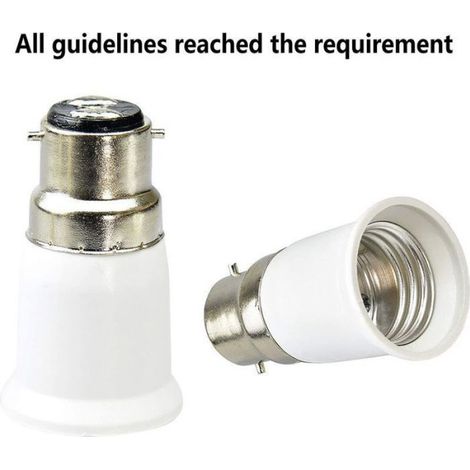 B22 vers E27 Socket Convertisseur,Adaptateur de Douille pour Ampoules LED et Ampoules Halogènes,Puissance Maximale 200W,0-250V,1 (1/5)