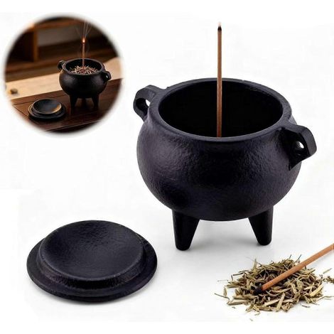 Récipient à parfum fonte bol ignifugé méditation 7 x 67 cm 220 g robuste résistant chaleur design rustique moderne stable (1/5)