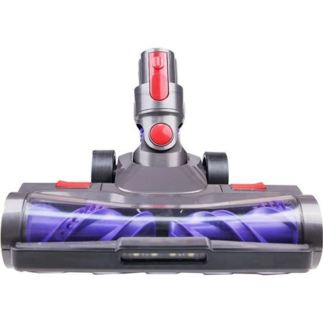 Brosse de Sol Double Rouleau pour Aspirateur Dyson V7 V8 V10 V11 V15 – Tête de Nettoyage Double Moteur Haute Performance (Double Brosse Spéciale V7 à V11/V15) 1 Pièce, Gris