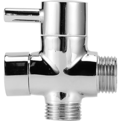 Robinet inverseur 3 voies pour douche de salle de bain, compatible avec pommeau de douche à main et pommeau fixe, séparateur d'eau G1/2 A (1/5)