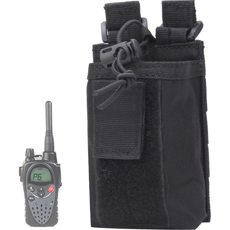 Multifunktionale, tragbare taktische Nylontasche für Militärfunkgeräte, Wanderzubehör, Schwarz (1/5)