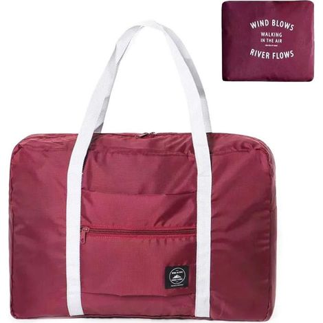 Sac à main messenger pliable et imperméable léger (rouge),