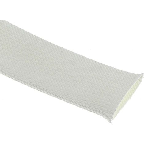 Gaine Tressée 25mm RS PRO, Naturel en Fibre de verre, 5m ( Prix pour sachet de 5 Mètres ) (1/2)