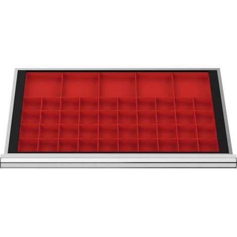 [NEUWERTIG] B-Ware STIER Schubladeneinteilung Einsatz Kleinteilekasten Kunststoff rot 800x450 mm