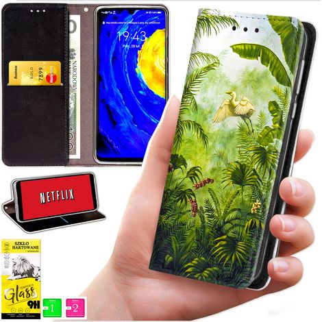Brieftaschenhülle für Samsung Galaxy A36 / A56 – Bluemoon-Cover mit Print + 9H-Glas (1/5)
