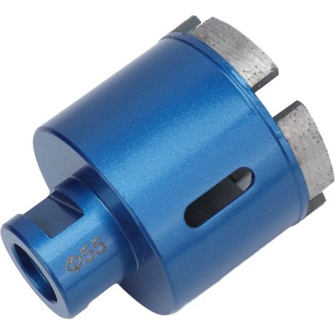 Fraise à trou 55mm M14 en diamant pour perçage carrelage pierre marbre granit bleu 68mm set de 1 (1/5)