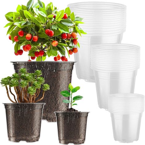 36 pots de culture et pots de fleurs de 13, 15 et 18 cm